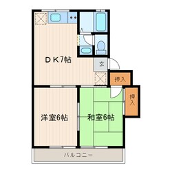 シティハマオカ２の物件間取画像